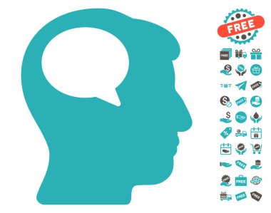 Ücretsiz Bonus simgesiyle düşünme kişi