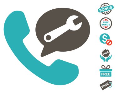 Telefon hizmeti ileti simgesi ücretsiz bonus