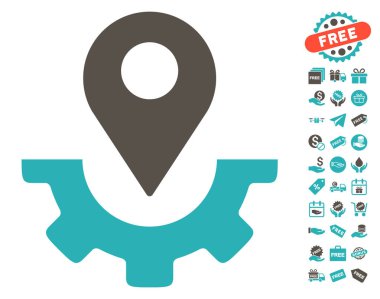 Hizmet harita işareti simgesi ücretsiz bonus