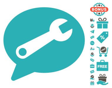 Hizmet ileti simgesi ücretsiz bonus