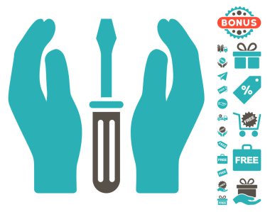 Tornavida bakım el simgesi ücretsiz Bonus ile ayarlama
