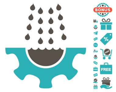 Su duş hizmet dişli simgesini ücretsiz bonus
