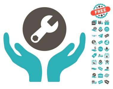 İngiliz anahtarı bakım simgesini ücretsiz bonus