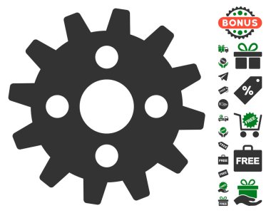 Ücretsiz Bonus dişli simgesiyle