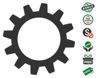 Ücretsiz Bonus dişli simgesiyle
