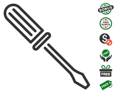 Kontur tornavida simgesi ücretsiz bonus