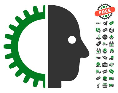 Cyborg kafa simgesi ücretsiz bonus