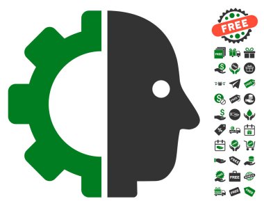 Cyborg kafa simgesi ücretsiz bonus