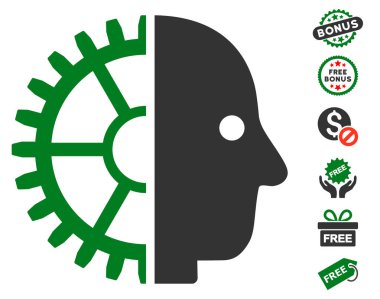 Cyborg kafa simgesi ücretsiz bonus