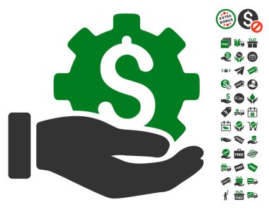 Ücretsiz Bonus ile kalkınma hizmet simgesi