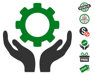 Dişli bakım el simgesini ücretsiz bonus