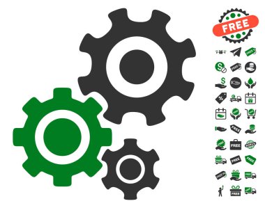 Dişli mekanizması simgesini ücretsiz bonus