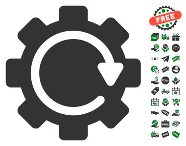 Dişli döndürme yönünü simgesi ücretsiz bonus