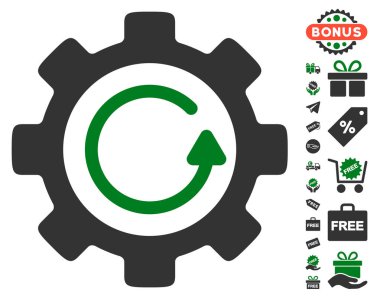 Dişli döndürme yönünü simgesi ücretsiz bonus