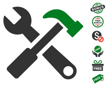 Çekiç ve ücretsiz Bonus ile Wrench kutsal kişilerin resmi