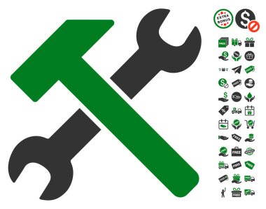 Çekiç ve ücretsiz Bonus ile Wrench kutsal kişilerin resmi