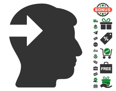 Baş eklenti ok simgesi ücretsiz bonus