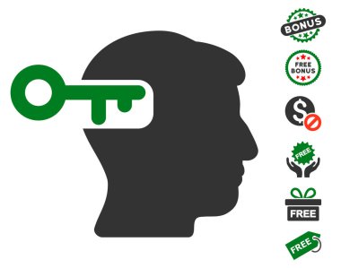 Ücretsiz Bonus ile akıl anahtar simgesi