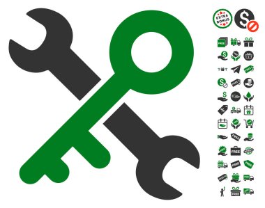 Anahtar simgesi ücretsiz Bonus ile araçları