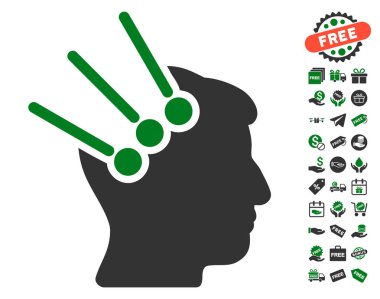 Sinirsel arayüz konektörleri simgesi ücretsiz bonus