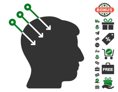 Sinirsel arayüz konektörleri simgesi ücretsiz bonus