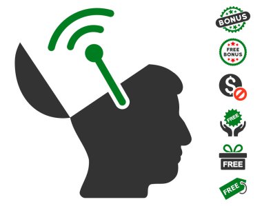 Açık beyin radyo arayüzü simgesi ücretsiz bonus