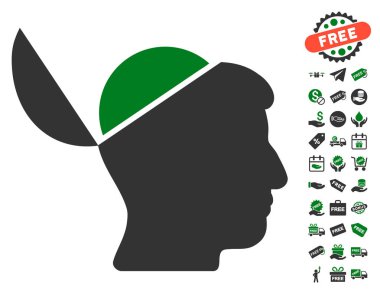 Ücretsiz Bonus ile açık beyin simgesi