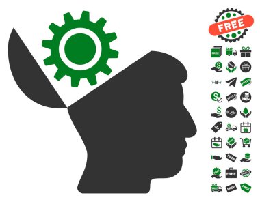 Açık kafa dişli simgesini ücretsiz bonus