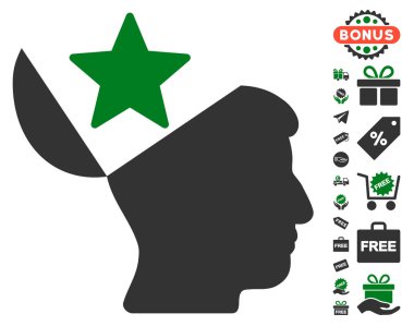 Açık kafa yıldız simgesi ile ücretsiz Bonus