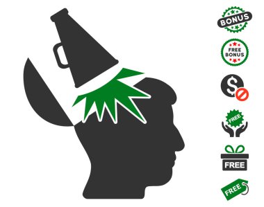 Açık fikirli megafon simgesi ücretsiz bonus