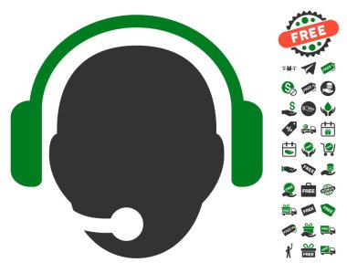 Ücretsiz Bonus ile operatör kafa simgesi