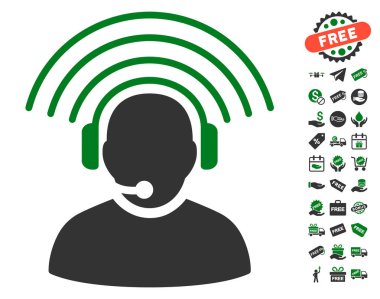 Ücretsiz Bonus ile operatör radyo sinyal simgesi