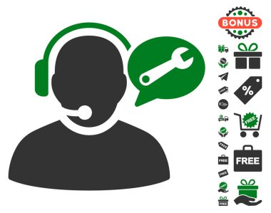 Operatör hizmeti ileti simgesi ücretsiz bonus