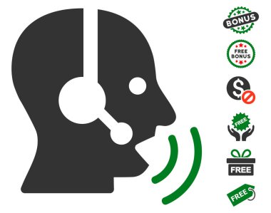 Ücretsiz Bonus ile simge işleç konuşma ses dalgaları