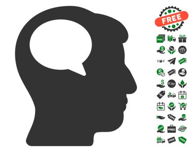 Ücretsiz Bonus simgesiyle düşünme kişi