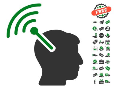 Radyo sinirsel arayüzü simgesi ücretsiz bonus