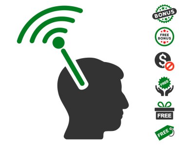 Radyo sinirsel arayüzü simgesi ücretsiz bonus