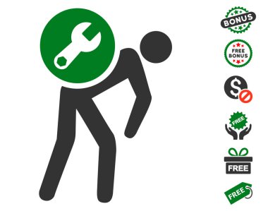 Ücretsiz Bonus ile servis kurye simgesi