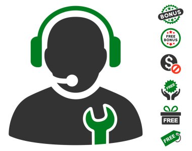 Ücretsiz Bonus ile hizmet işleç simgesi