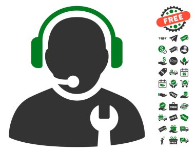 Ücretsiz Bonus ile hizmet işleç simgesi