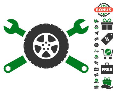 Lastik Servisi anahtarı simgesini ücretsiz bonus