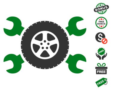Lastik Servisi anahtarı simgesini ücretsiz bonus