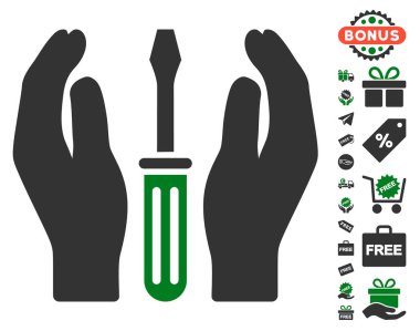 Tornavida bakım el simgesi ücretsiz Bonus ile ayarlama
