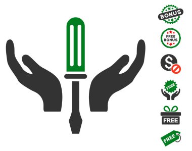 Tornavida bakım simgesi ücretsiz Bonus ile ayarlama