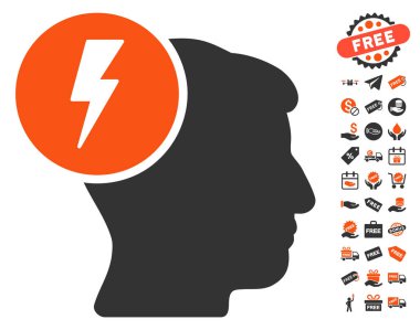 Beyin elektrik simgesi ücretsiz bonus