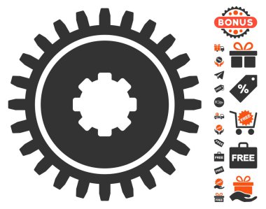 Ücretsiz Bonus dişli simgesiyle