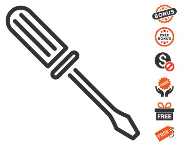 Kontur tornavida simgesi ücretsiz bonus