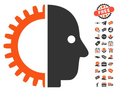 Cyborg kafa simgesi ücretsiz bonus