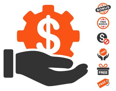 Ücretsiz Bonus ile kalkınma hizmet simgesi