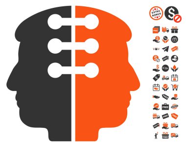 Çift kafa simgesi ücretsiz Bonus ile arayüz